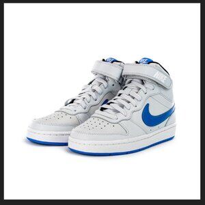 Nike Court Borough 2 Mid White/Blue Sneakers Size 5.5Y